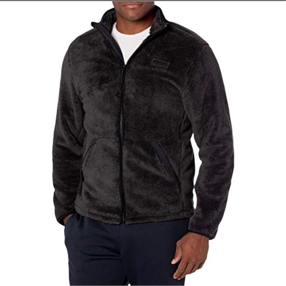 Reebok Zipper Sherpa Jacker -Black Men’s Size Large - Picture 2 of 11